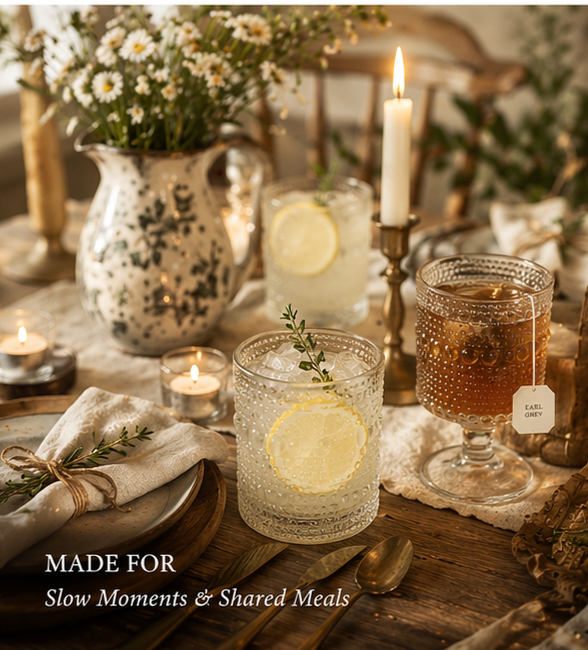 The Everyday Set — Hobnail Glasswear (Set of 6)