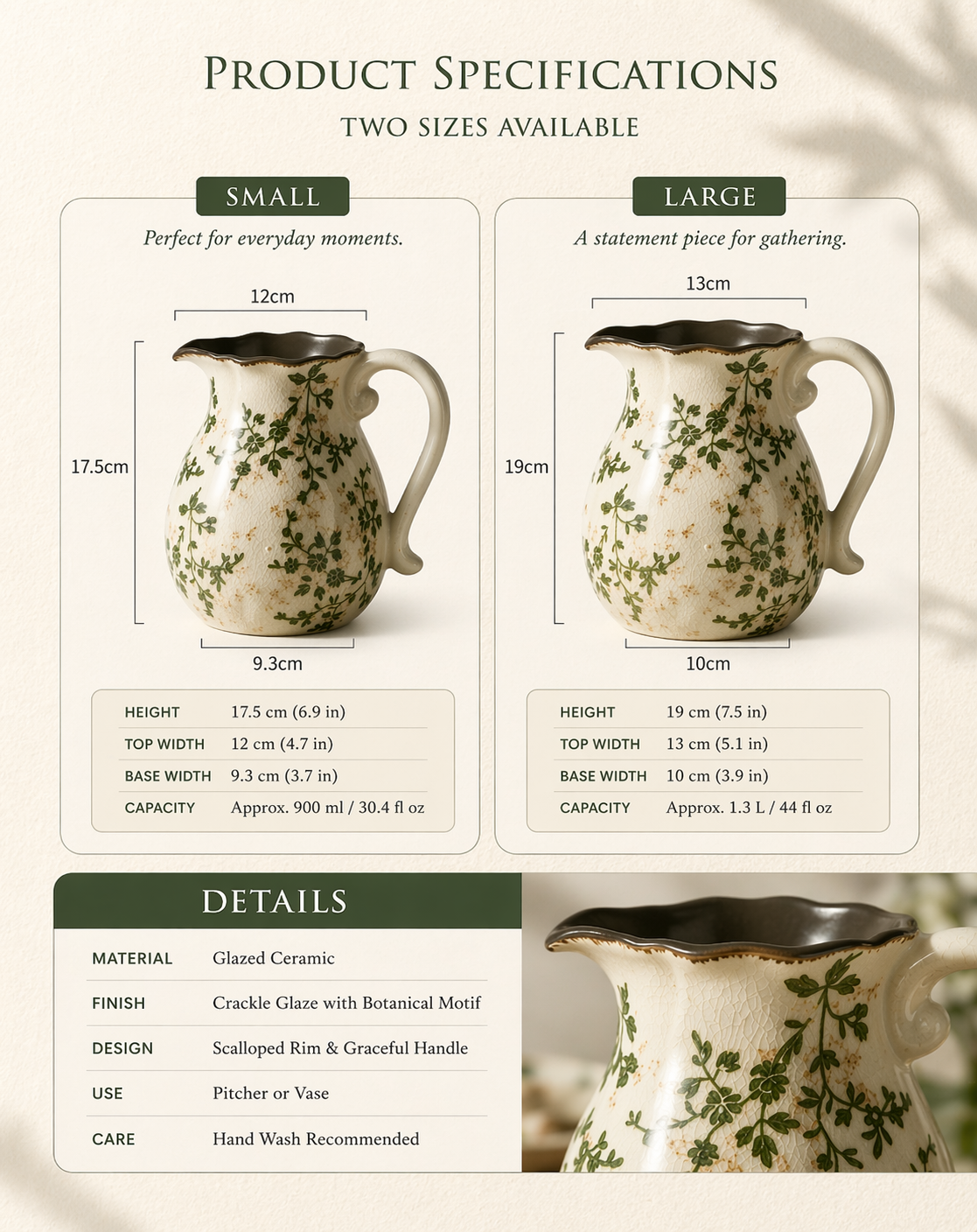 The Gathering Pitcher — Verdant Vine